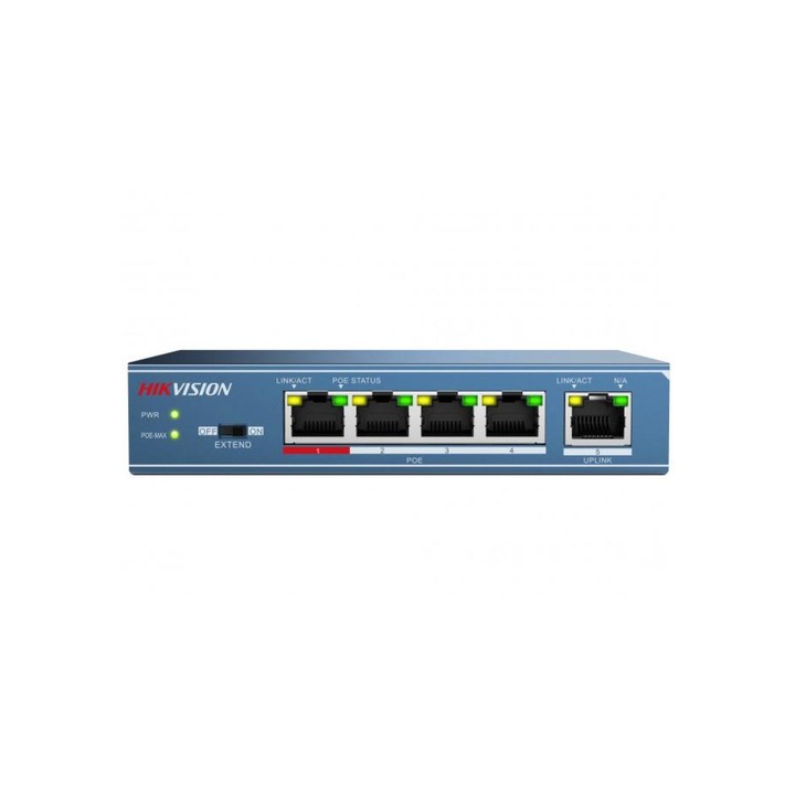 HIKVISION SWITCH 10/100 POE METALLICO 45W