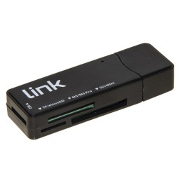 LINK MINI LETTORE CARD USB 3.0 FINO A 5 GBPS LETTURA SIMULTANEA DI 4 SCHEDE T-FLASH, MICRO SD, SD, M