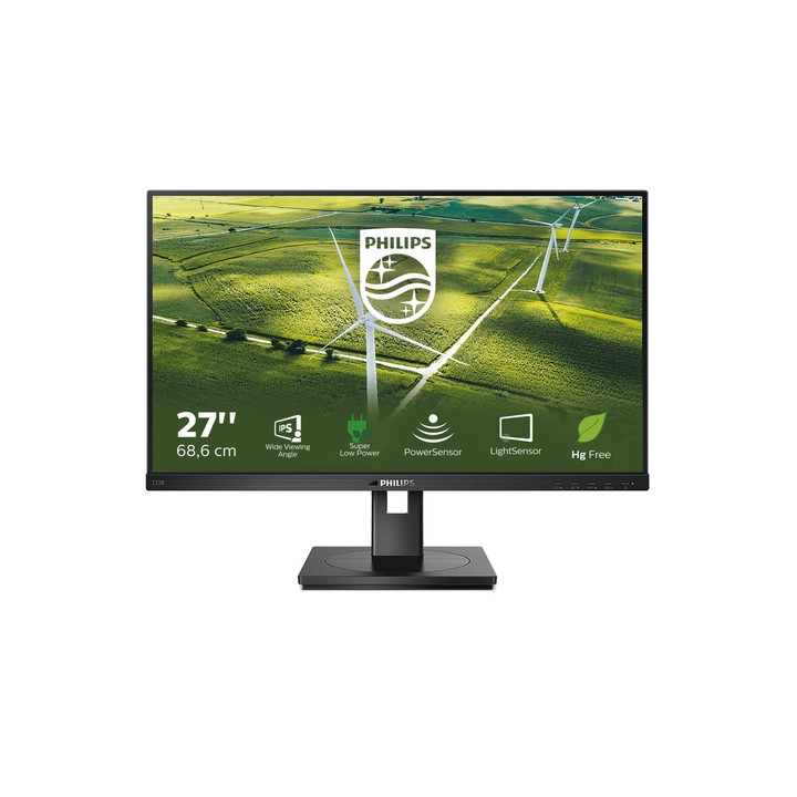PHILIPS MONITOR 27 LED IPS 16:9 FHD, 250 CDM 4MS, VGA/DVI/DP/HDMI, GREEN LINE, PIVOT, MULTIMEDIALE