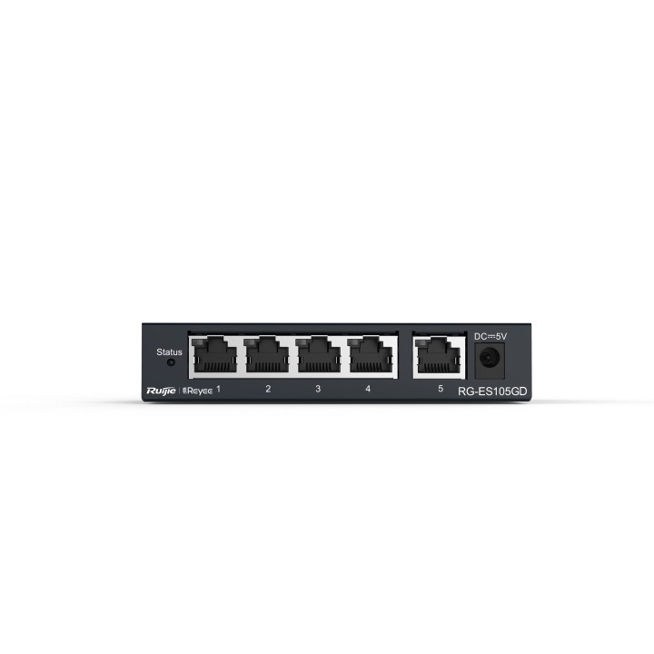 REYEE SWITCH NON GESTITO A 5 PORTE GIGABIT 10/100/1000 MBPS, (CHASSIS METALLICO DESKTOP)
