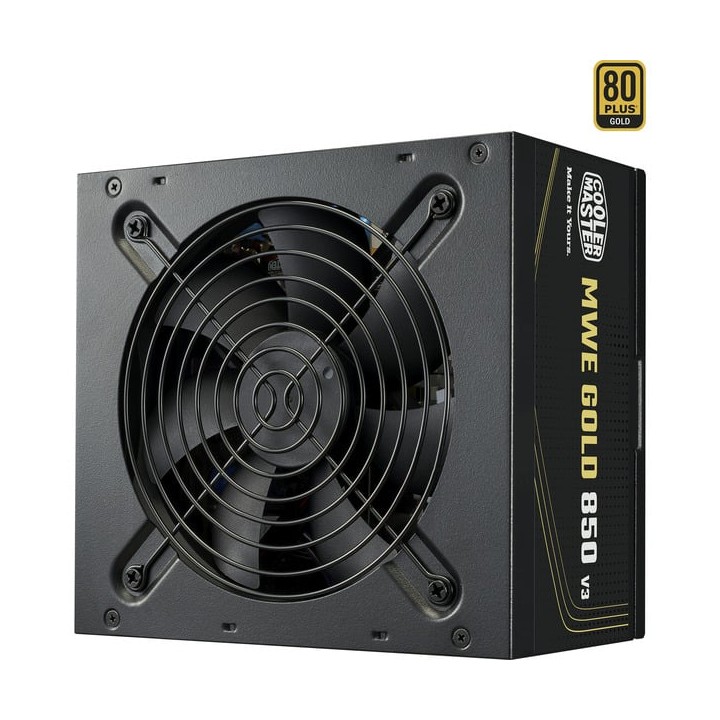 COOLER MASTER ALIMENTATORE MWE GOLD 850 V3, 850W 80+GOLD NON MODULARE ATX 3.1 VENTOLA 120MM, GAR 5 A