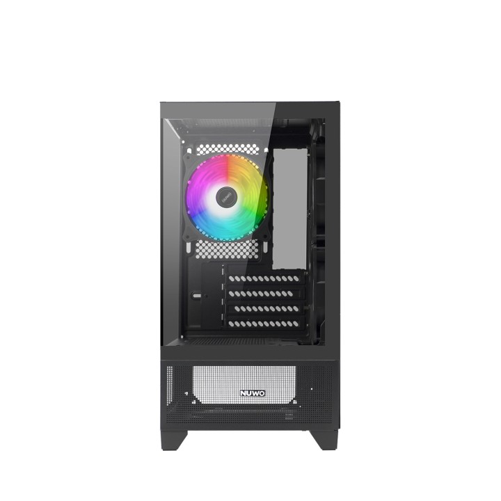 NUWO CASE MICRO-ATX CLASH CK100 NERO, 3FAN ARGB FRONT E SIDE GLASS