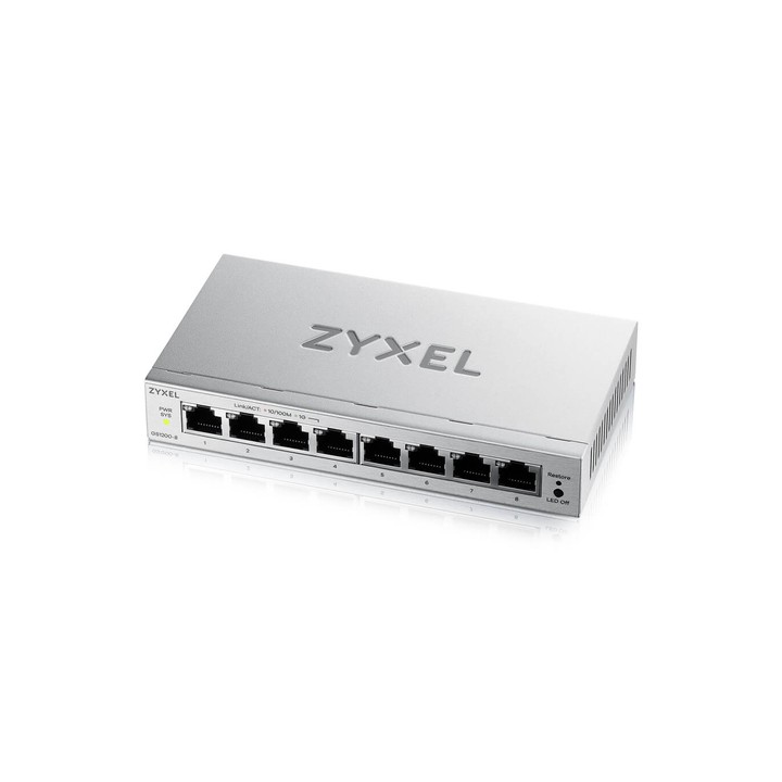 ZYXELSWITCH SMART MANAGED, 8 PORTE GIGABIT - EASY MANAGEMENT PER VLAN, QOS - DESIGN SENZA VENTOLE, D