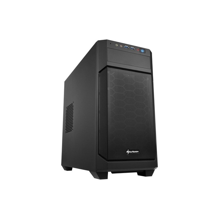 SHARKOON CASE MINI-ITX, MICRO-ATX, 2XUSB3.0, AUDIO IN-OUT, 1X120MM FAN FRONT, 1X120MM FAN REAR