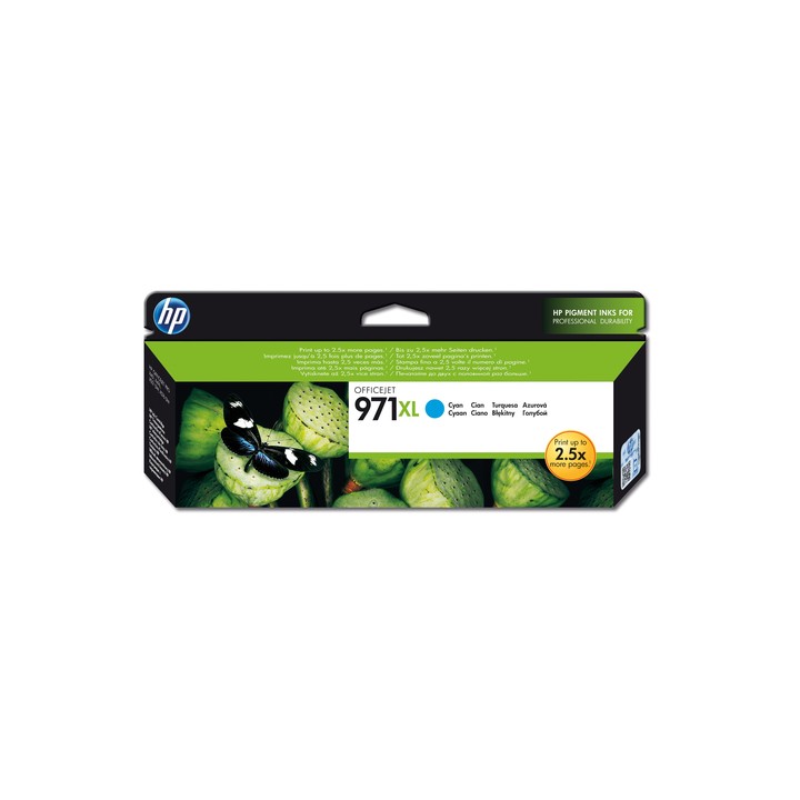 HP CART INK CIANO PER OFFICEJET PRO X451 X476 X551 X576, 971XL