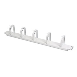 LISTELLO GUIDA CAVI 19 (2 UNITA) GRIGIO CHIARO CON 5 ANELLI (DN-19 ORG-2U)