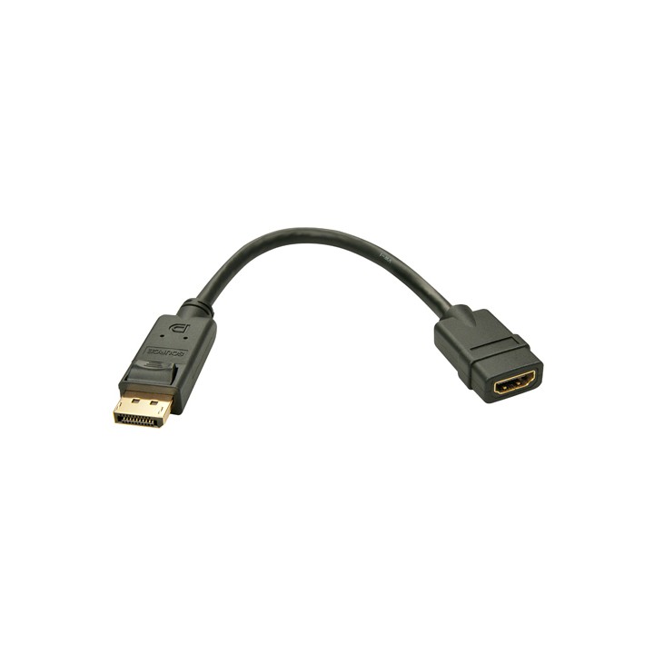 LINDY ADATTATORE CAVO DISPLAYPORT/HDMI, M/F, ATTIVO, 15CM