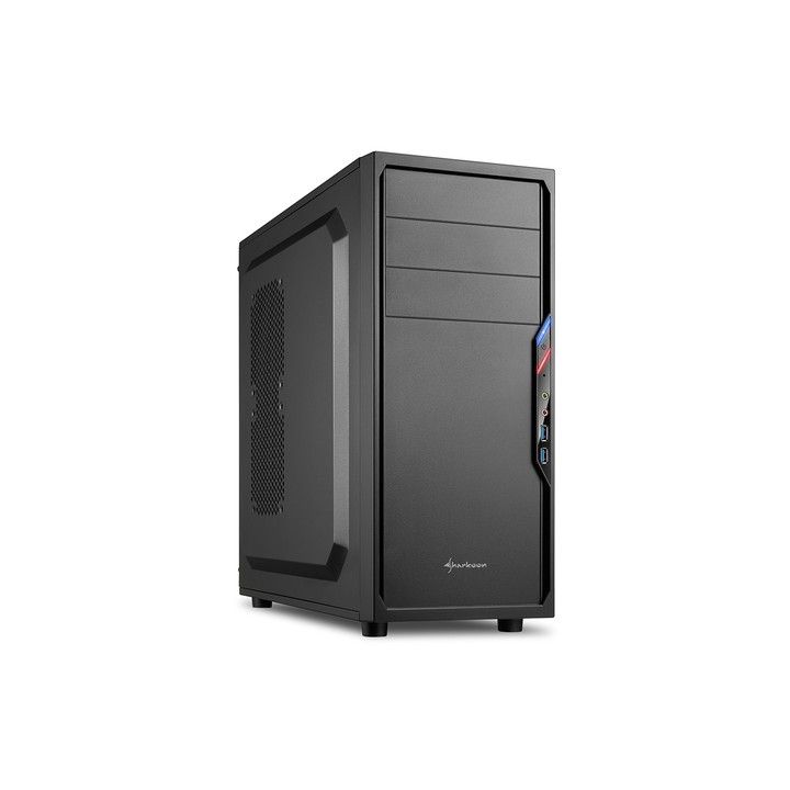 SHARKOON CASE VS4-V, ATX, 6 SLOTS EXPANSION, 2XUSB 3.0 FRONT, DRIVE BAY DA 2,5/3,5/5,25, 1X120MM FAN FRONT, NO PSU, COLORE NERO