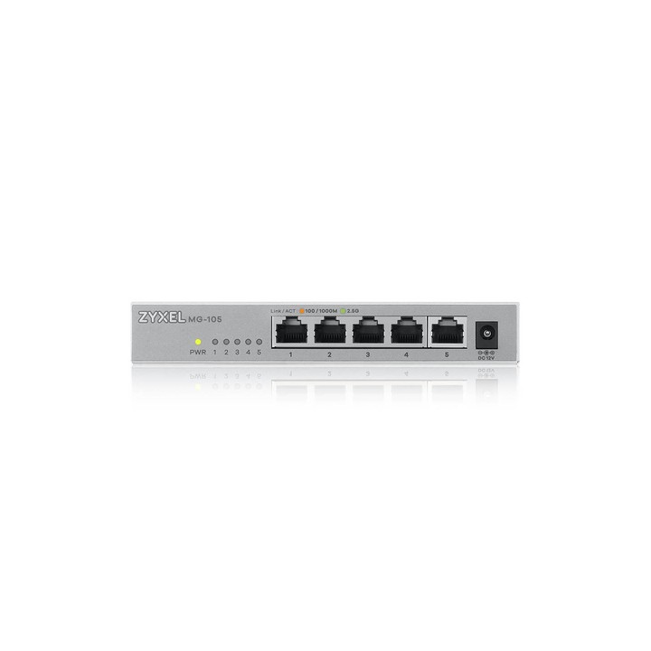ZYXEL SWITCH XMG-108 UNMANAGED, 5 PORTE 2.5GBE1 PORTA 10GBE SFP+, DESKTOP