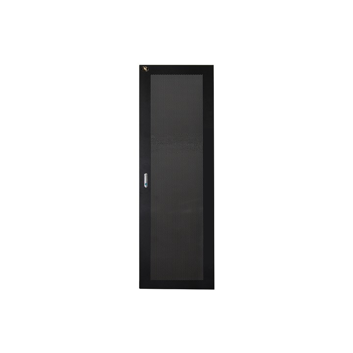 PORTA IN METALLO TRAFORATA NERA PER ARMADI LINK 42U LARGHEZZA 600MM CON SERRATURA