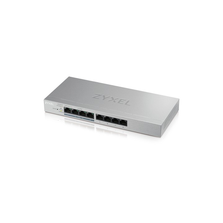ZYXEL SWITCH UNMANAGED PLUS 8 PORTE GIGABIT (4 PoE), EASY MANAGEMENT PER VLAN, QoS, DESIGN SENZA VENTOLE, DESKTOP