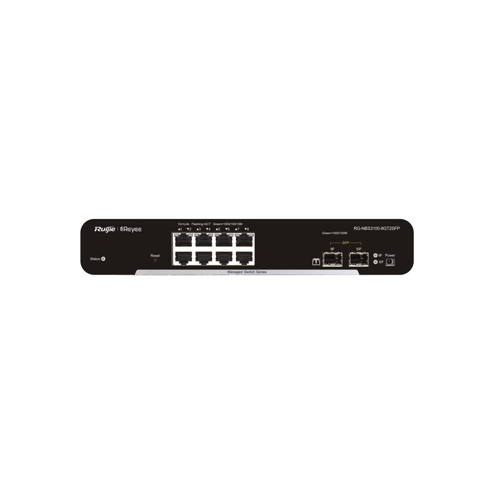 REYEE CLOUD SWITCH MANAGED GIGABIT L2 8 PORTE, 2 SLOT SFP (CHASSIS METALLICO DESKTOP)