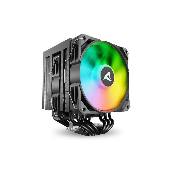 SHARKOON DISSIPATORE AD ARIA 1X 120MM ARGB PWM FAN, 1X 120MM PWM FAN, 6X COPPER PIPES, DIRECT TOUCH,