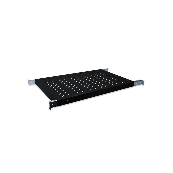 RIPIANO PER ARMADI RACK 19 ESTENSIONE VARIABILE 700-900 MM CON 4 AGGANCI COLORE NERO