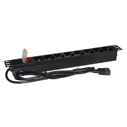 MULTIPRESA DA RACK 19 8 PRESE UNIVERSALI CON INTERRUTTORE SPINA C14