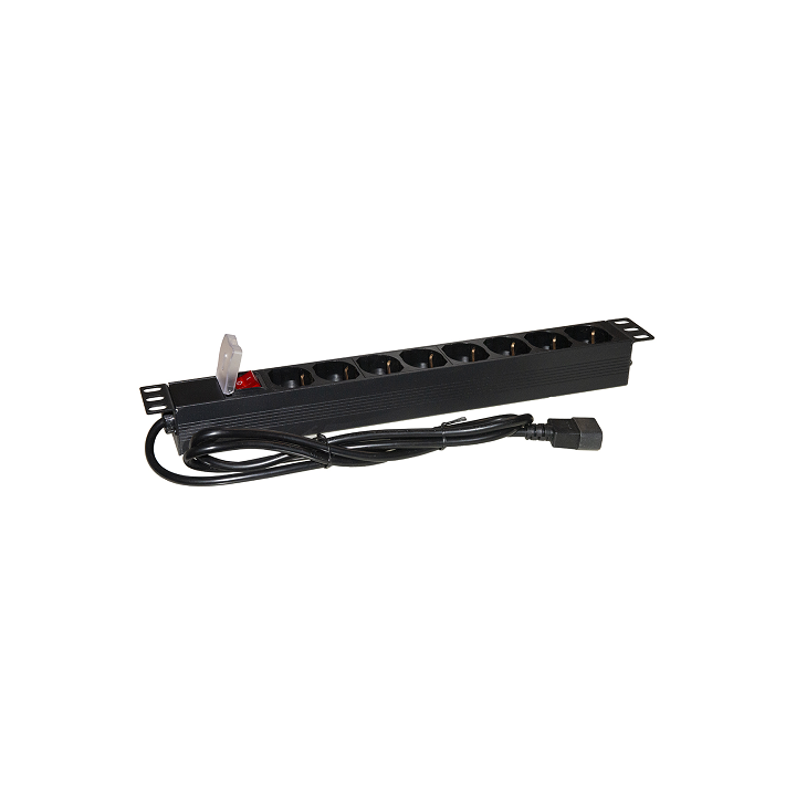 MULTIPRESA DA RACK 19 8 PRESE UNIVERSALI CON INTERRUTTORE SPINA C14