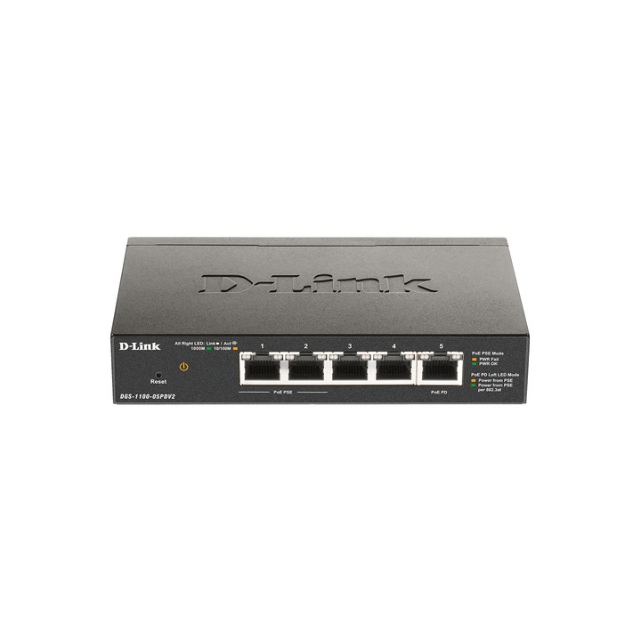 D-LINK SWITCH 5 PORTE GIGABIT POE SMART MANAGED, 1 PORTA POWER DELIVERY