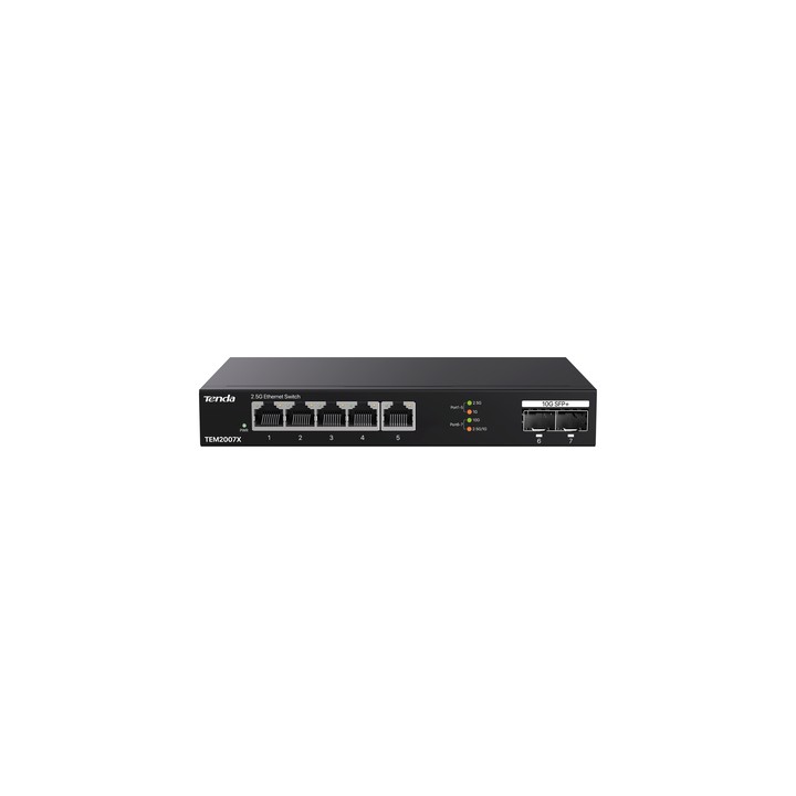 TENDA SWITCH UNMANAGED DESKTOP, 5*2.5GE + 2*10G SFP