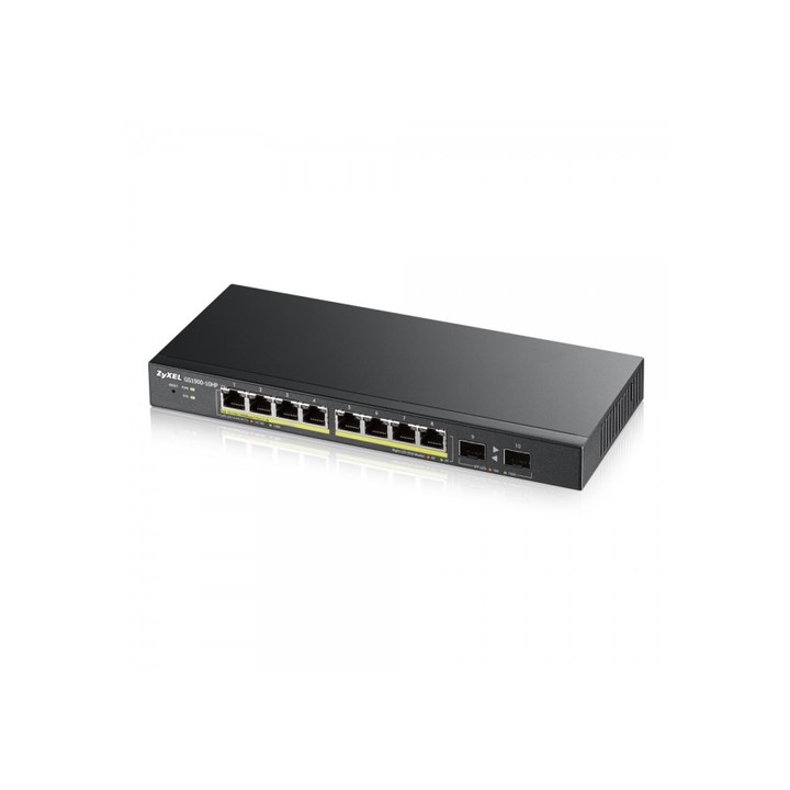 ZYXEL SWITCH MANAGED 8 PORTE GIGABIT POE (FINO A 70W), IPV6, VLAN, DESIGN SENZA VENTOLE, DESKTOP