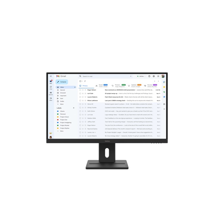 LENOVO MONITOR 27 LED IPS 16:9 FHD 6MS 300 CDM, PIVOT, VGA/DP/HDMI, MULTIMEDIALE E27-40