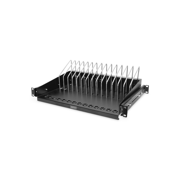 MENSOLA ESTRAIBILE PER TABLET, PORTATILI, SMARTPHONE 175x483x340 mm, NERO (RAL 9005)