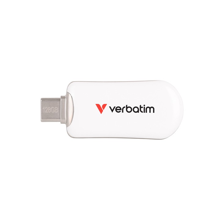 VERBATIM PEN DISK PLECTRA USB-C 3.2 GEN 1 FLASH DRIVE WHITE 128GB