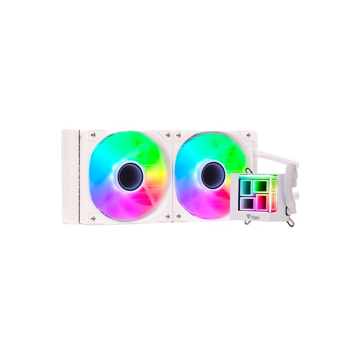 ITEK DISSIPATORE A LIQUIDO HYDRO CUBE 240W - 240MM SKT UNIVERSALE PWM FAN ARGB WHITE EDITION