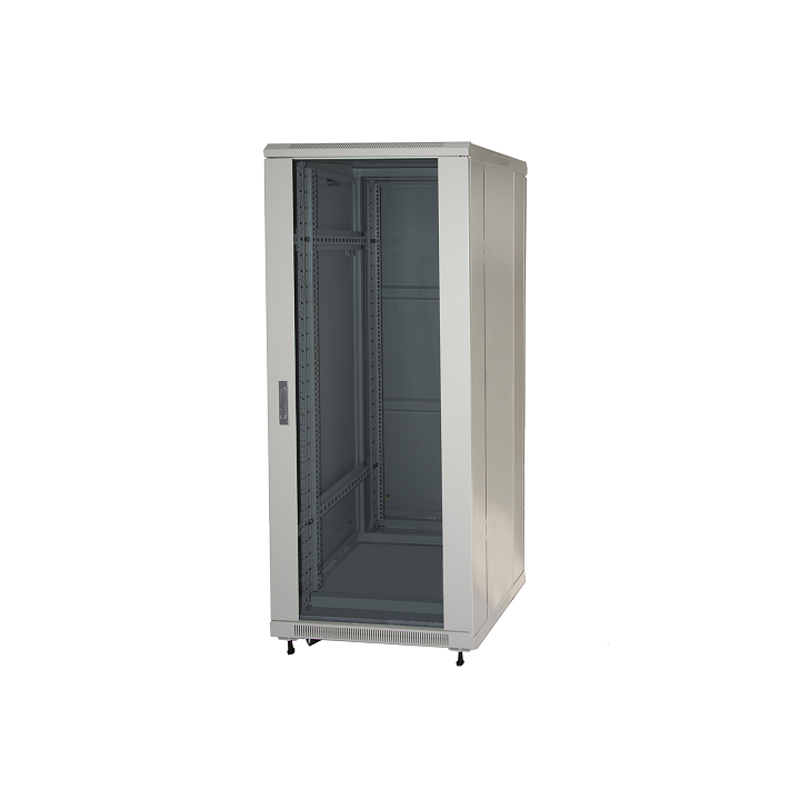 ARMADIO RACK 19 27U (A)1388 (L)600 (P)1000 COLORE GRIGIO PORTA VETRO