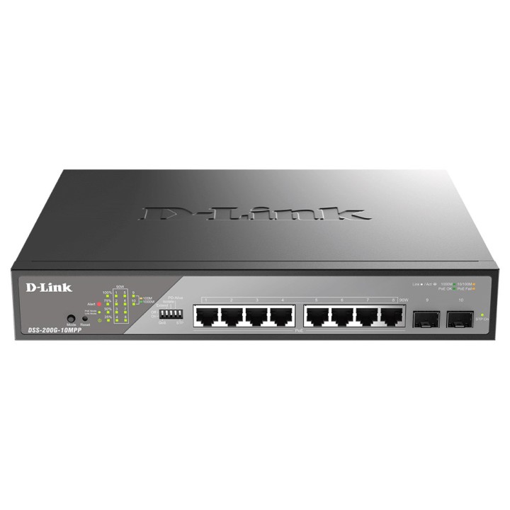 D-LINK SWITCH 8-PORTE 10/100/1000 POE GIGABIT ETHERNET SURVEILLANCE