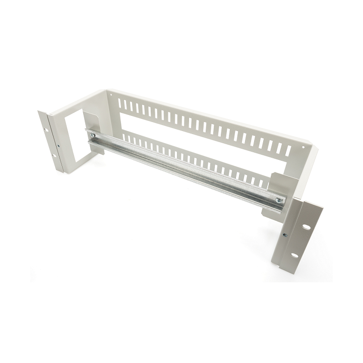 Supporto guida DIN 3U, 135x480x150 mm incl. din rail (35x390 mm), grey (RAL 7035)