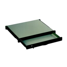 CASSETTO ESTRAIBILE CON MANIGLIA E CHIUSURA A CHIAVE PER ARMADI RACK 19 MISURE MM. 482X45X492 COLORE NERO
