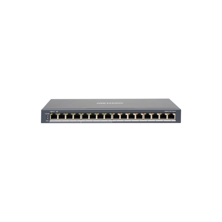 SWITCH HIKVISION GIGABIT CASE METALLICO POE - SOHO 8 GIGABIT POE PORTS, 8 GIGABIT RJ45, 802.3AF/AT,
