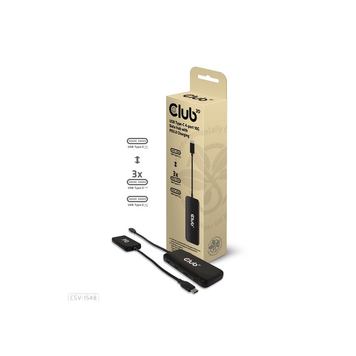 CLUB3D HUB USB GEN2 TYPE-C A 4X USB TYPE-C 10GBPS