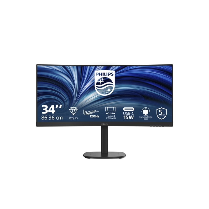 PHILIPS MONITOR CURVO 34 LED VA WQHD 21:9 4MS 120hz , REG ALTEZZA, DP/HDMI, USB-C