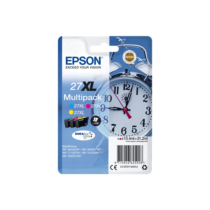 EPSON CART. INK MULTIPACK COLORE XL GIALLO + CIANO + MAGENTA PER WF-3620/3640/7110/7610/7620 SERIE SVEGLIA