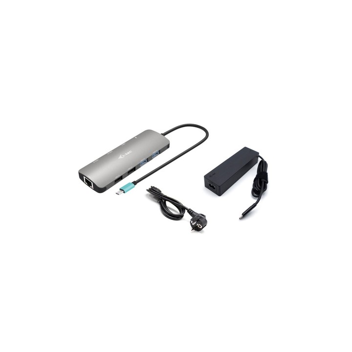I-TEC USB-C METAL NANO 2X HDMI DOCKING STATION, PD 100W + CHARGER 100W