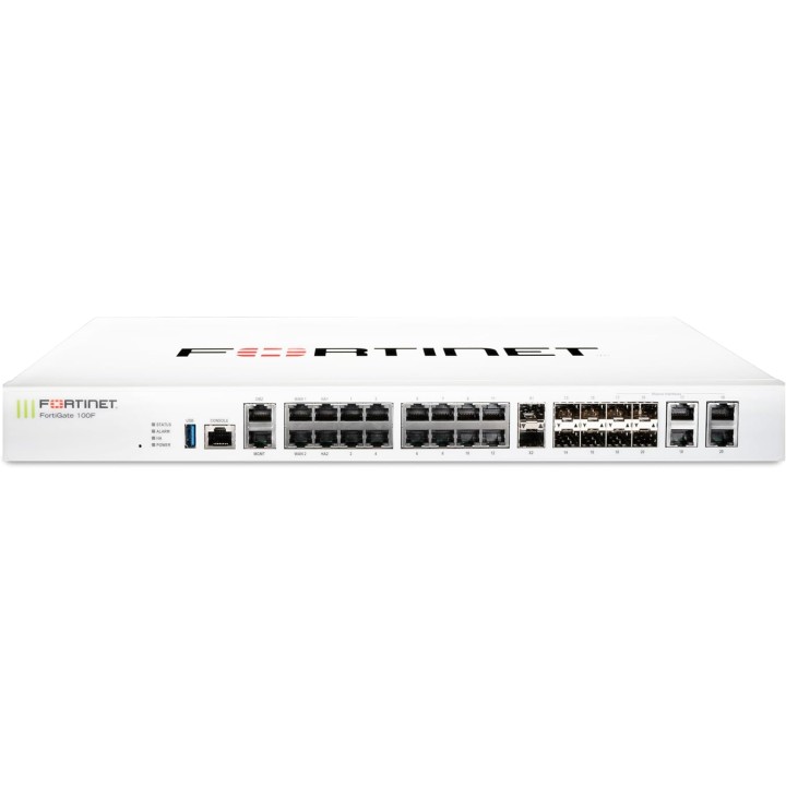 FORTIGATE-100F 22 PORTE GE RJ45 (INCLUSE 2 PORTE WAN, 1 P. DMZ, 1 P. DI MGMT, 2 P. HA, 16 P. SWITCH