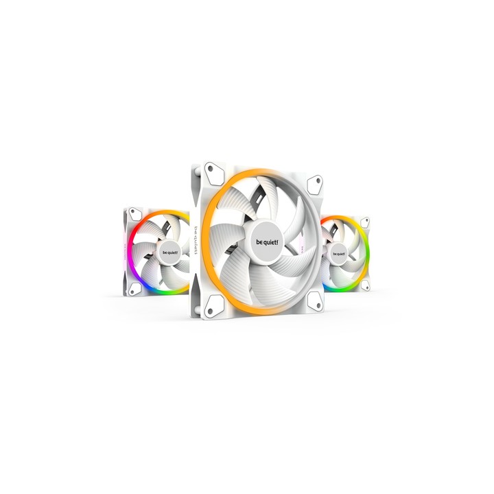 BE QUIET! VENTOLA LIGHT WINGS WHITE 140MM PWM TRIPLE-PACK