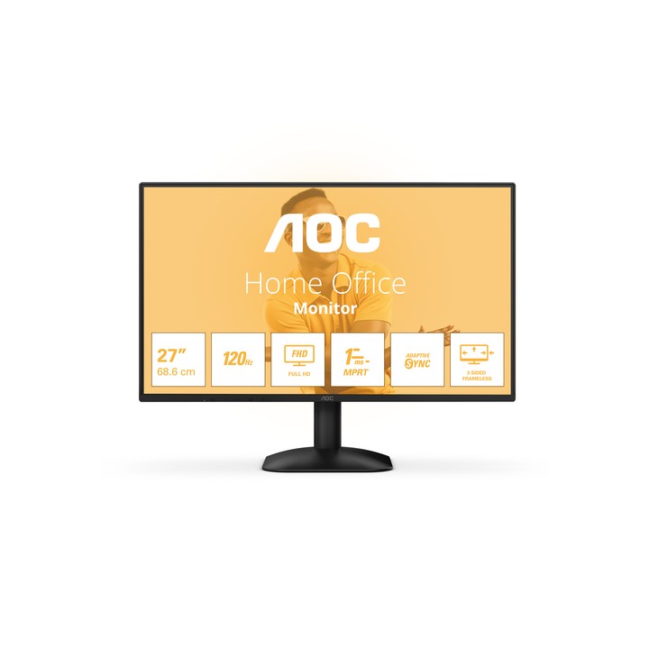 AOC MONITOR 27 LED VA 16:9 FHD 4MS 300 CDM 120hz, VGA/HDMI