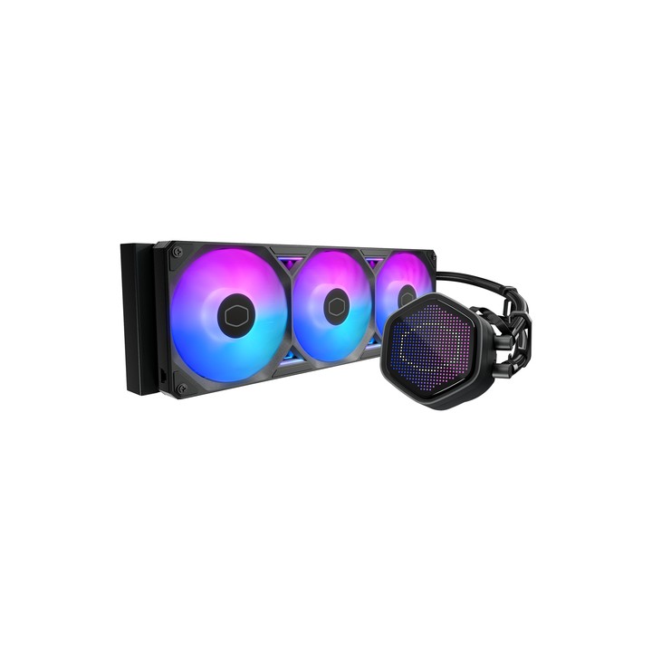 COOLER MASTER DISSIPATORE A LIQUIDO ATMOS II, 3X120MM ARGB, KIT SCHERMO PIXEL INCL, NERO