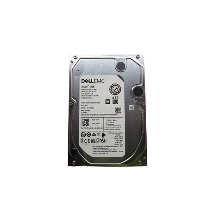 DELL TECHNOLOGIES 8TB HARD DRIVE SATA 6GBPS 7.2K RPM 512E 3.5IN CK