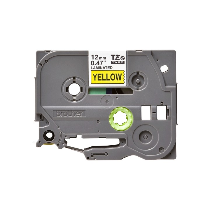 BROTHER NASTRO LAMINATO NERO SU GIALLO TZE631 DA 12 MM