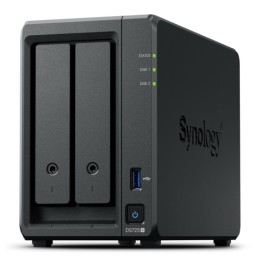 SYNOLOGY NAS TOWER 2X SATA, 2X NVME, MAX 40 CAM, RYZEN R1600, 4GB ECC, 2.5GBE, USB, ESATA,