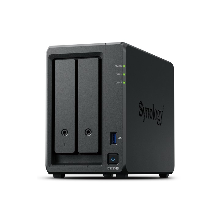 SYNOLOGY NAS TOWER 2X SATA, 2X NVME, MAX 40 CAM, RYZEN R1600, 4GB ECC, 2.5GBE, USB, ESATA,