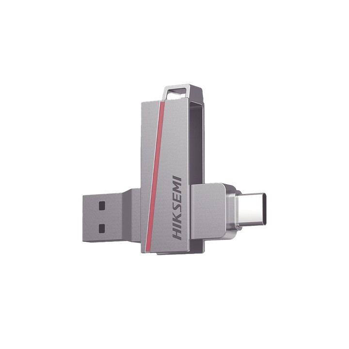 HIKVISION PEN DISK USB FLASH USB 3.2 32GB E307 DUAL SLIM METAL CASE SILVER