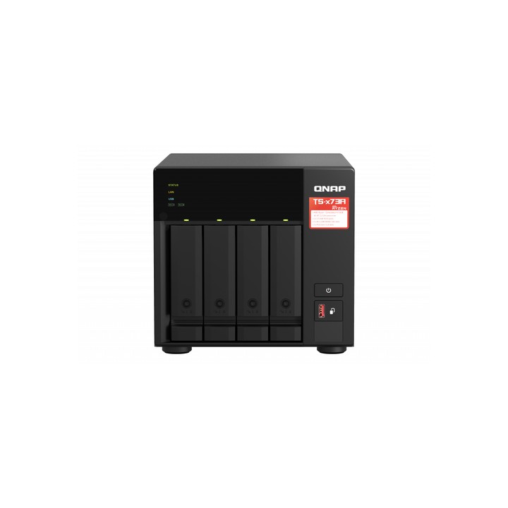 QNAP NAS TOWER 4-bay NAS, AMD Ryzen V1000 series V1500B 4C/8T 2.2GHz, 8GB DDR4 RAM (2 x SODIMM slots