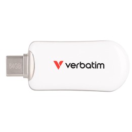 VERBATIM PEN DISK PLECTRA USB-C 3.2 GEN 1 FLASH DRIVE WHITE 64GB