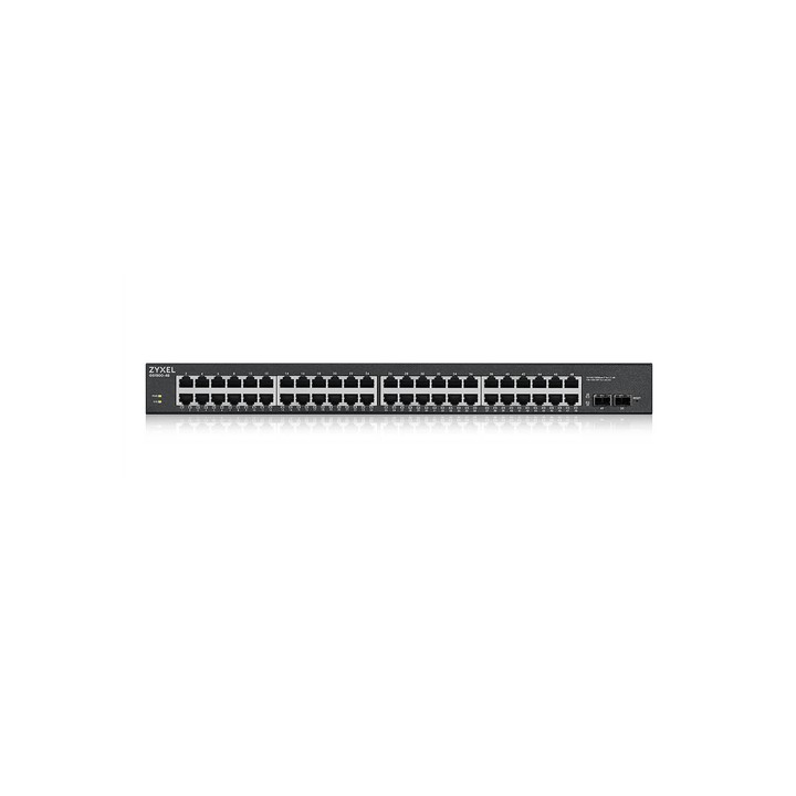 ZYXEL SWITCH WEB MANAGED 48X GB (24X POE EROG.FINO 170W), 2X SFP GB, RACK