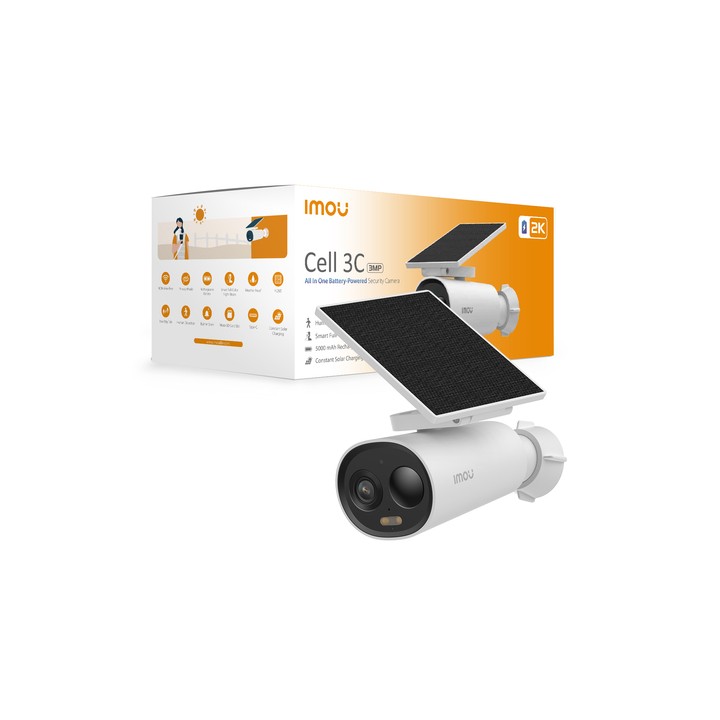 IMOU CELL 3C TELECAMERA RICARICABILE 2K (3MP) PER INDOOR/OUTDOOR CON PANNELLO SOLARE ORIENTABILE