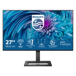 PHILIPS MONITOR 27" LED IPS QHD 16:9 1MS 75HZ, 350 CDM, DP/HDMI, REG ALTEZZA, MULTIMEDIALE